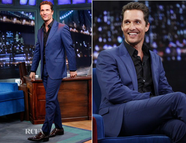 Matthew McConaughey In Versace - 'Late Night with Jimmy Fallon'