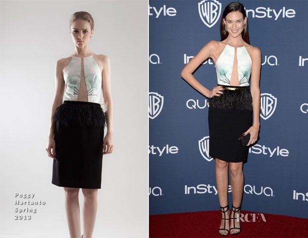 Odette Annable In Peggy Hartanto - InStyle and Warner Brothers Golden Globes Awards Party