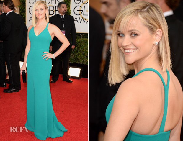 Reese Witherspoon In Calvin Klein Collection - 2014 Golden Globe Awards