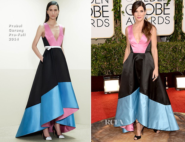 Sandra Bullock In Prabal Gurung - 2014 Golden Globe Awards