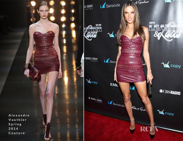 Alesandra Ambrosio In Alexandre Vauthier Couture - 11th Annual 'Leather & Laces' Party