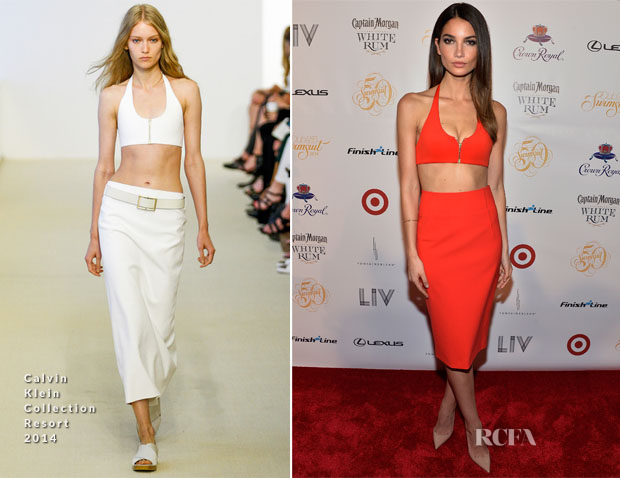 Lily Aldridge In Calvin Klein Collection - Sports Illustrated ‘Club SI’ Party