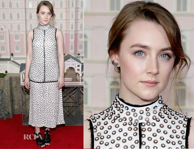 Saoirse Ronan In Proenza Schouler - 'The Grand Budapest Hotel' New York Premiere