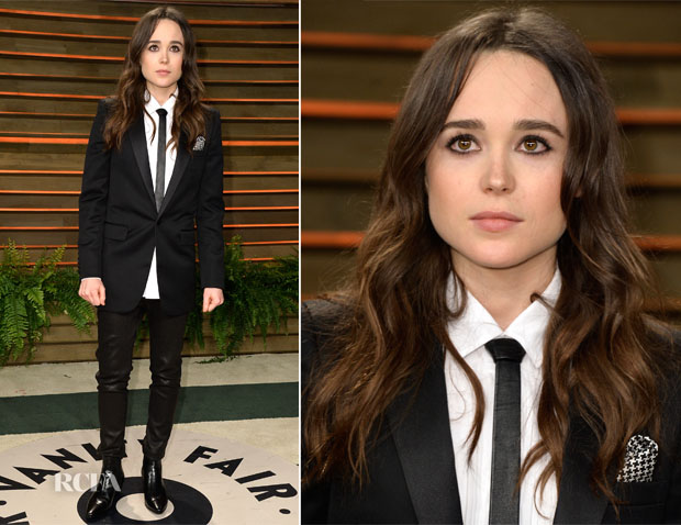 Ellen Page In Saint Laurent - Vanity Fair Oscar Party 2014