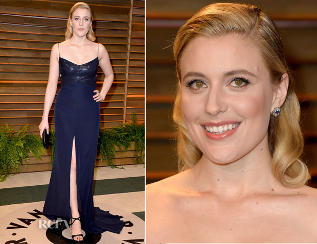 Greta Gerwig In Narciso Rodriguez - Vanity Fair Oscar Party 2014