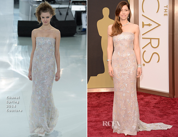 Jessica Biel In Chanel Couture - Oscars 2014