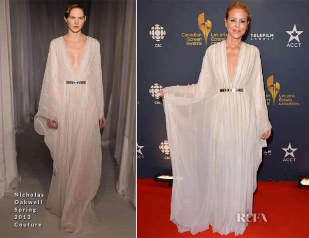 Maria Bello In Nicholas Oakwell Couture - Canadian Screen Awards