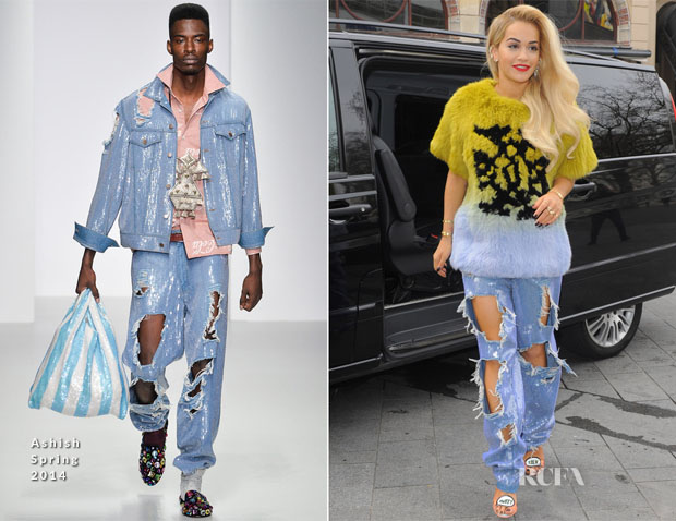 Rita Ora In Just Cavalli & Ashish - Out In London