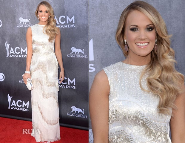 Carrie Underwood In Oscar de la Renta - ACM Awards 2014