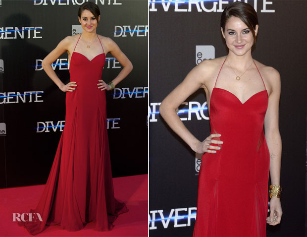 Shailene Woodley In Donna Karan Atelier - 'Divergent' Madrid Premiere