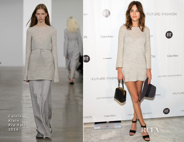 Alexa Chung In Calvin Klein - FIT's The Future Of Fashion Runway Show