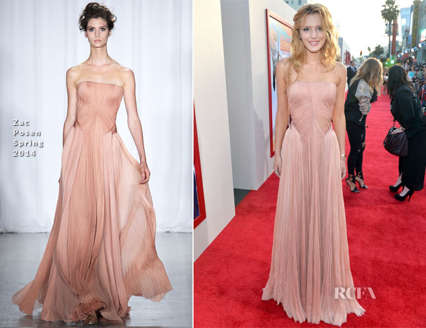 Bella Thorne In Zac Posen - ‘Blended’ LA Premiere