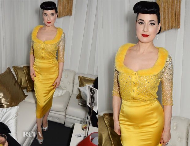 dita von teese red carpet