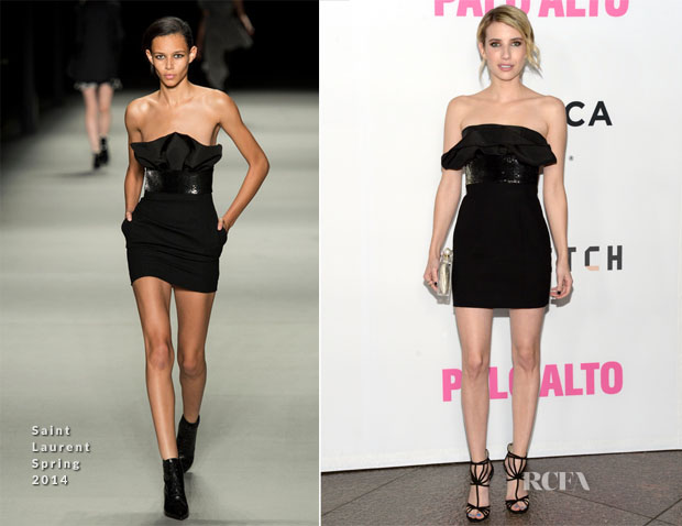 Emma Roberts In Saint Laurent - 'Palo Alto' LA Premiere