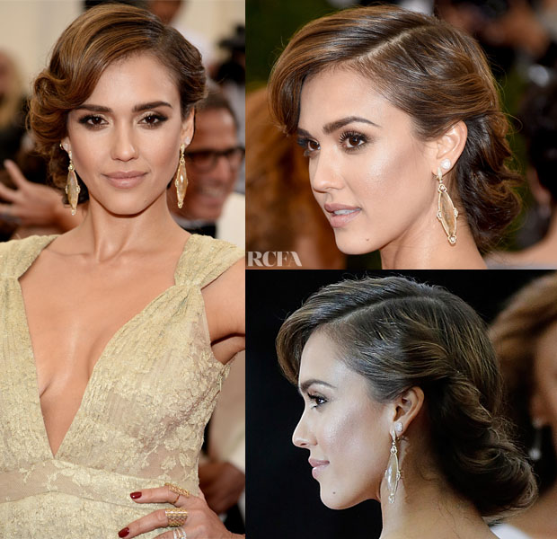 Get The Look Jessica Alba’s 50s Met Gala Updo