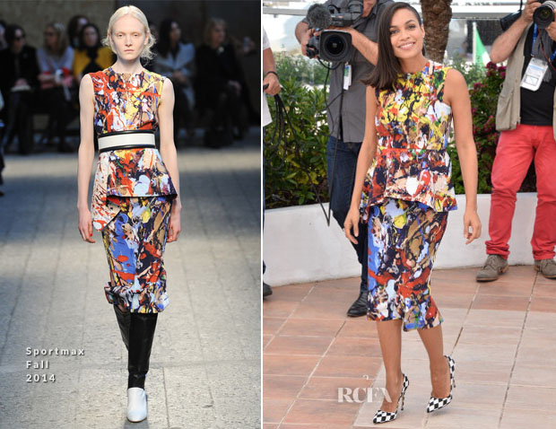 Rosario Dawson In Sportmax - ‘Captives’ Cannes Film Festival Photocall