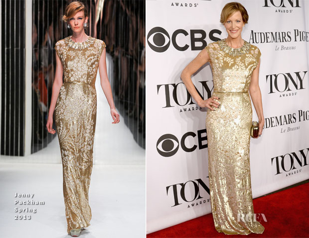 Anna Gunn In Jenny Packham - 2014 Tony Awards