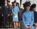 Catherine, Duchess of Cambridge In Alexander McQueen - 70th Anniversary of D-Day Ceremony