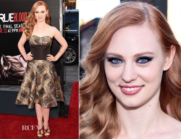 Deborah Ann Woll In Carolina Herrera - ‘True Blood’ Season 7 Premiere