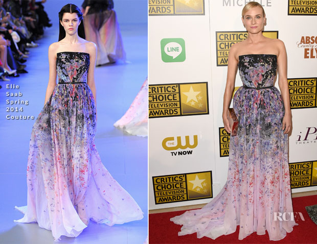 Diane Kruger In Elie Saab Couture - 2014 Critics' Choice Television Awards