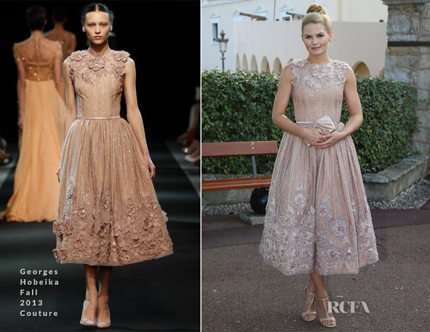 Jennifer Morrison In Georges Hobeika Couture - Monaco Palace Cocktail Reception