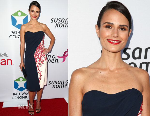 Jordana Brewster In Carolina Herrera - Pathway To The Cures For Breast Cancer Fundraiser