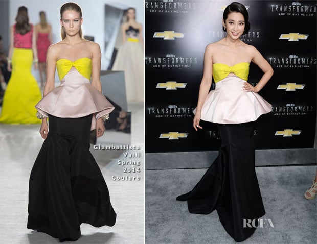 Li Bingbing In Giambattista Valli Couture - ‘Transformers Age Of Extinction’ New York Premiere