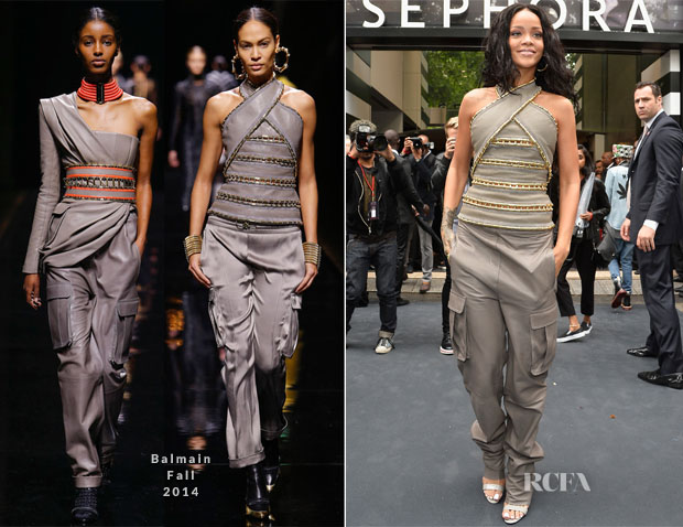 Rihanna In Balmain - 'Rogue by Rihanna' Paris Launch