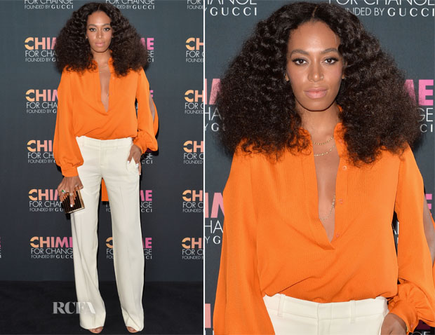 Solange Knowles In Gucci - Chime for Change One-Year Anniversary Event ...