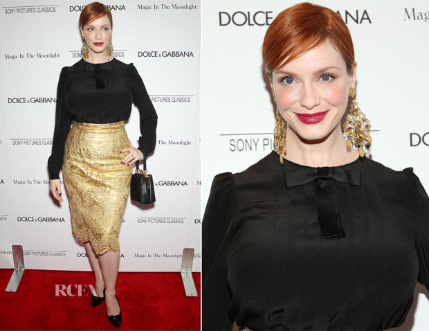 Christina Hendricks In Dolce & Gabbana - ‘Magic In The Moonlight’ New York Premiere