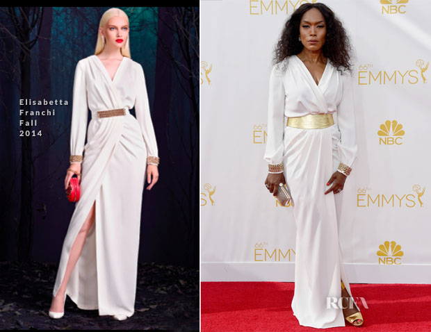 Angela Bassett In Elisabetta Franchi - 2014 Emmy Awards