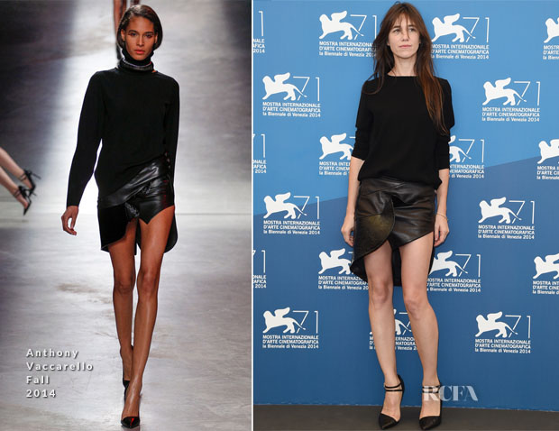 Charlotte Gainsbourg In Anthony Vaccarello – ‘3 Coeurs’ Venice Film Festival Photocall