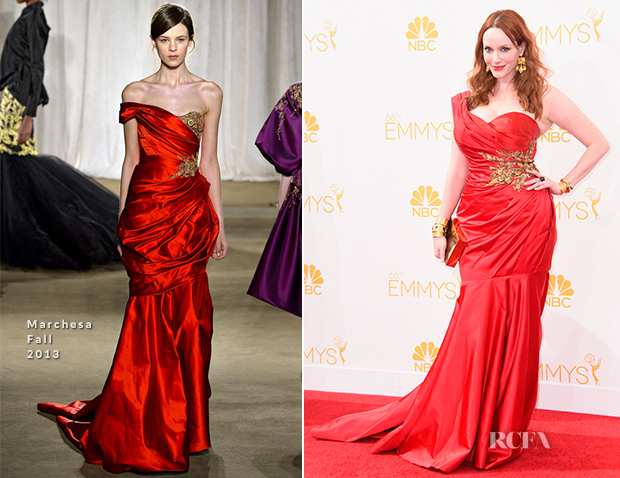 Christina Hendricks In Marchesa - 2014 Emmy Awards