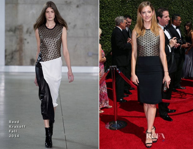 Judy Greer In Reed Krakoff - 2014 Creative Arts Emmy Awards