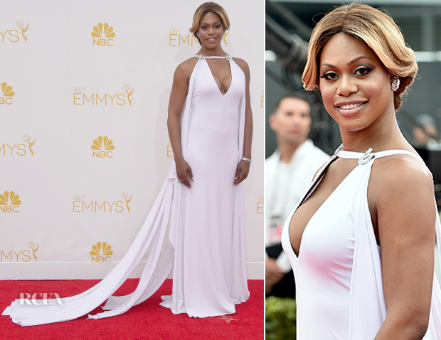 Laverne Cox In Marc Bouwer - 2014 Emmy Awards