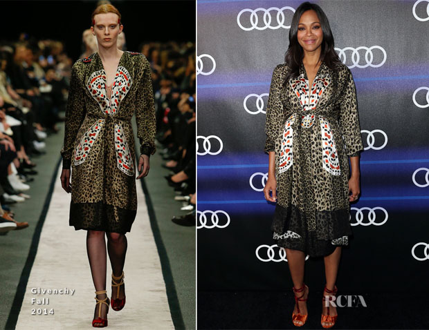 Zoe Saldana In Givenchy - Audi Celebrates Emmys' Week 2014