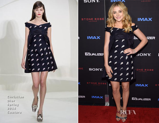 Chloe Grace Moretz In Christian Dior Couture - 'The Equalizer' New York Premiere