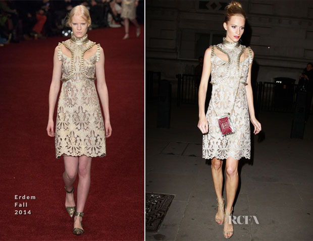 Poppy Delevingne In Erdem – Downing Street London Fashion Week Reception