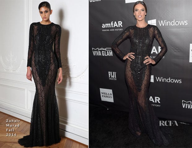 Alessandra Ambrosio In Zuhair Murad - 2014 amfAR LA Inspiration Gala