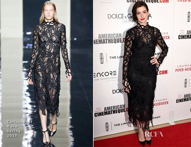 Anne Hathaway In Christopher Kane – American Cinematheque 28th Annual Award Presentation To Matthew McConaughey