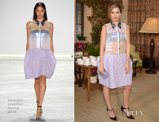 Camilla Belle In Monique Lhuillier - 2014 CFDA Vogue Fashion Fund Event