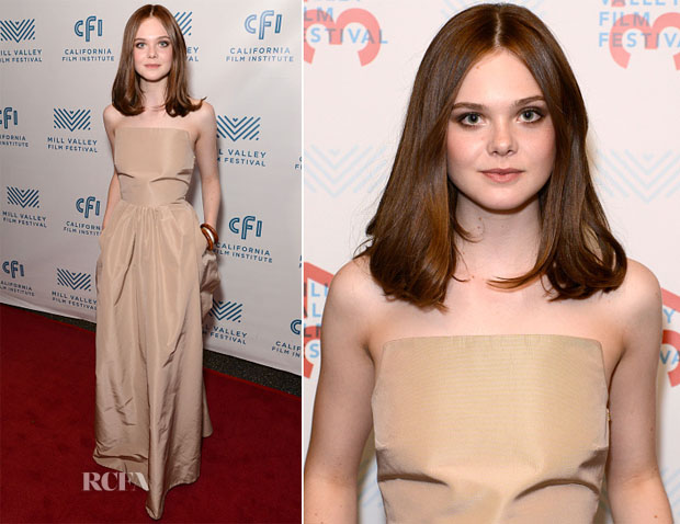 Elle Fanning In Rochas – ‘Low Down’ Mill Valley Film Festival Screening