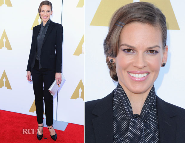 Hilary Swank In Saint Laurent – The Academy Hosts Hollywood Costume Private Luncheon