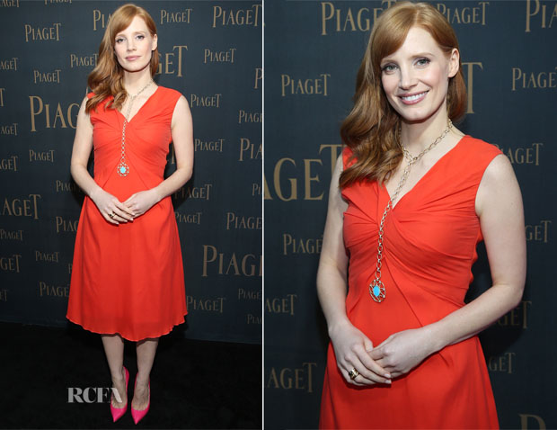 Jessica Chastain In Christian Dior - Extremely Piaget Launch Event