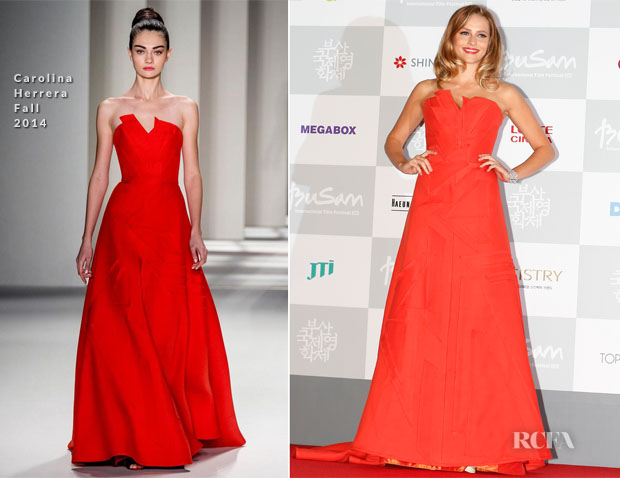 Teresa Palmer In Carolina Herrera - 19th Busan International Film Festival Opening Ceremony