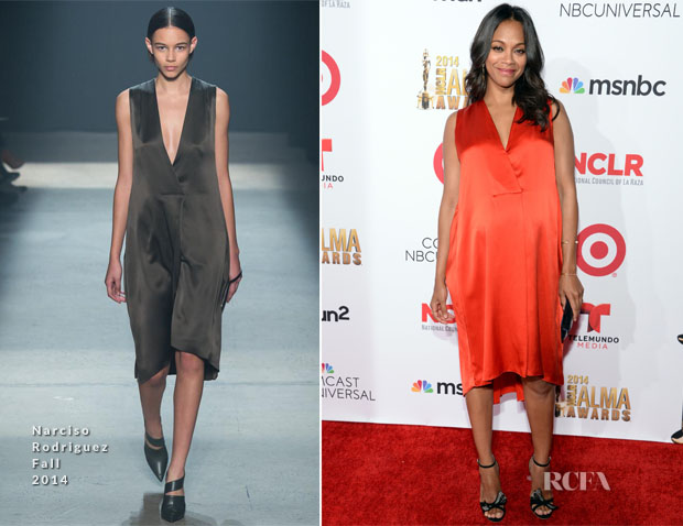 Zoe Saldana In Narciso Rodriguez - 2014 NCLR ALMA Awards