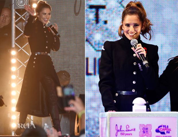 Cheryl Fernandez Versini In Alexander McQueen - Oxford Street Christmas Lights Switch On Event