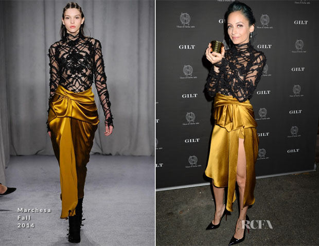 Nicole Richie In Marchesa – GILT Celebrate The Launch Of The House Of Harlow 1960 Home Fragrance Collection