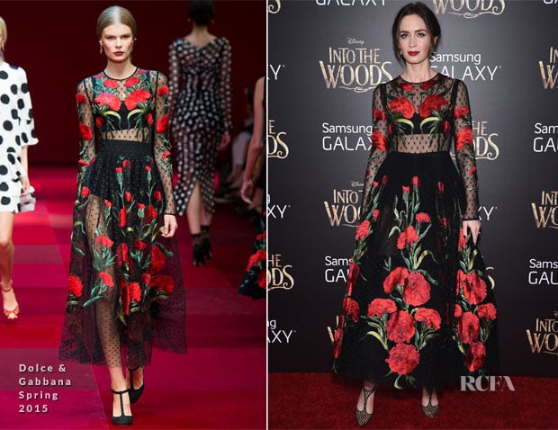 Emily Blunt In Dolce & Gabbana - 'Into The Woods' World Premiere