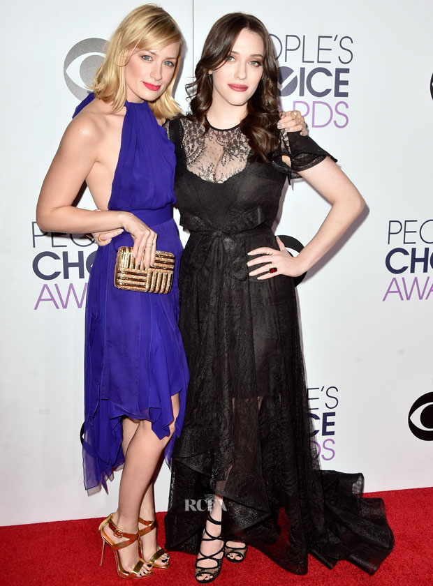 Beth Behrs In Juan Carlos Obando & Kat Dennings In Ludmila Corlateanu – 2015 People’s Choice Awards